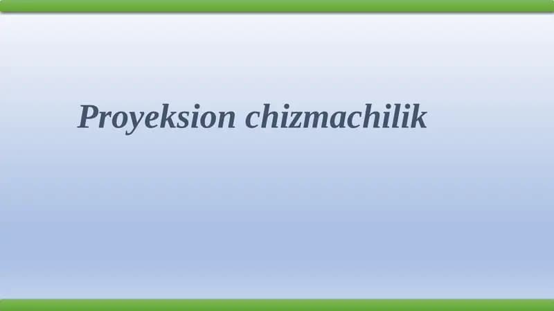 Proyeksionchizmachilik