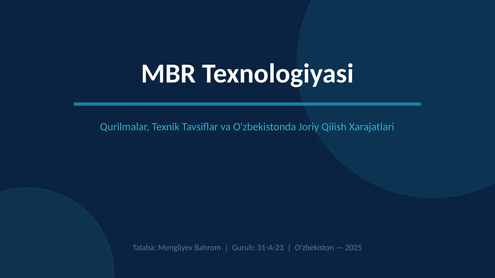 MBR Texnologiyasi