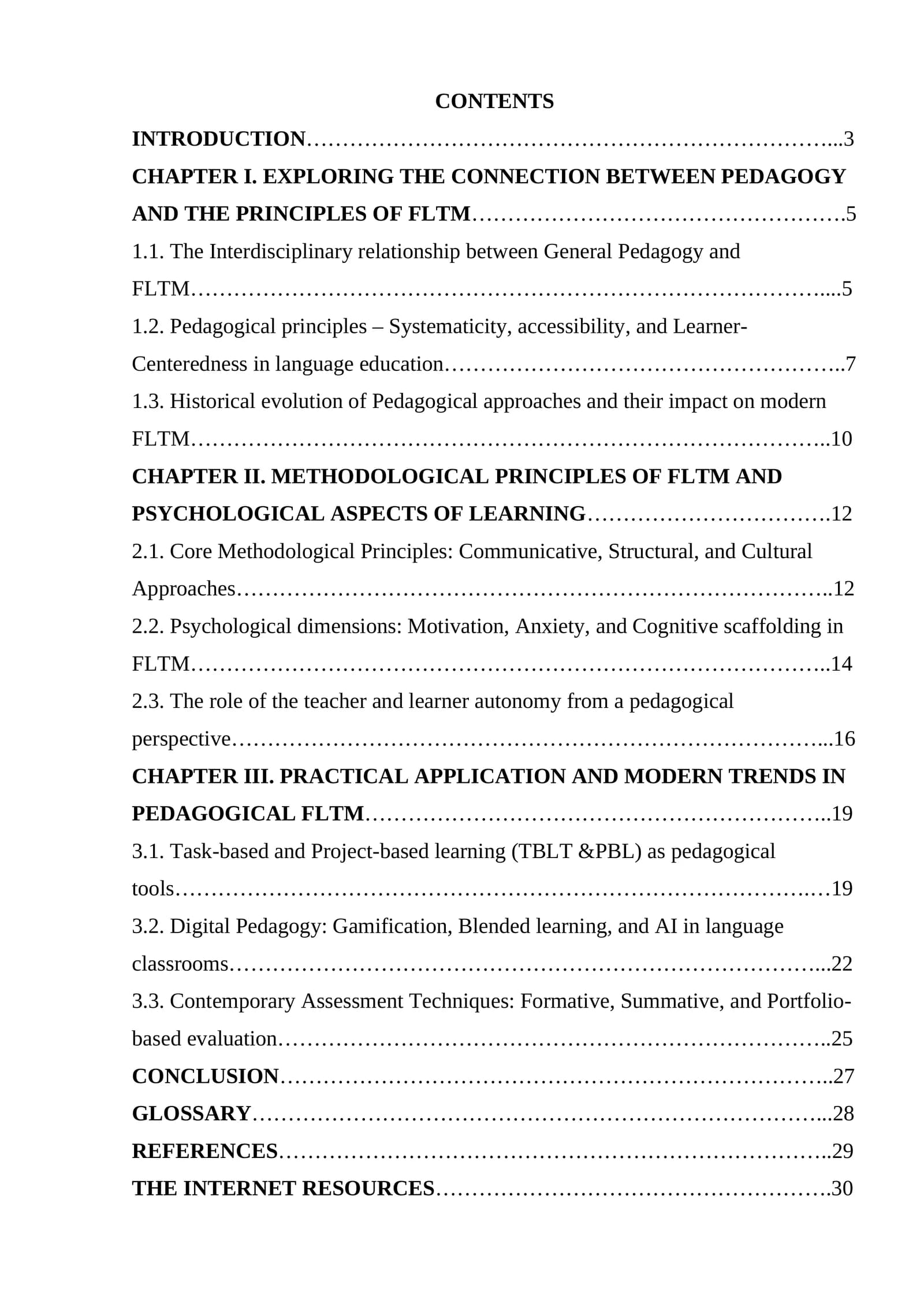 Exploring the connection between pedagogy and the principles of FLTM
