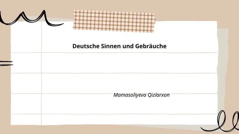 Deutsche Sinnen und Gebräuche