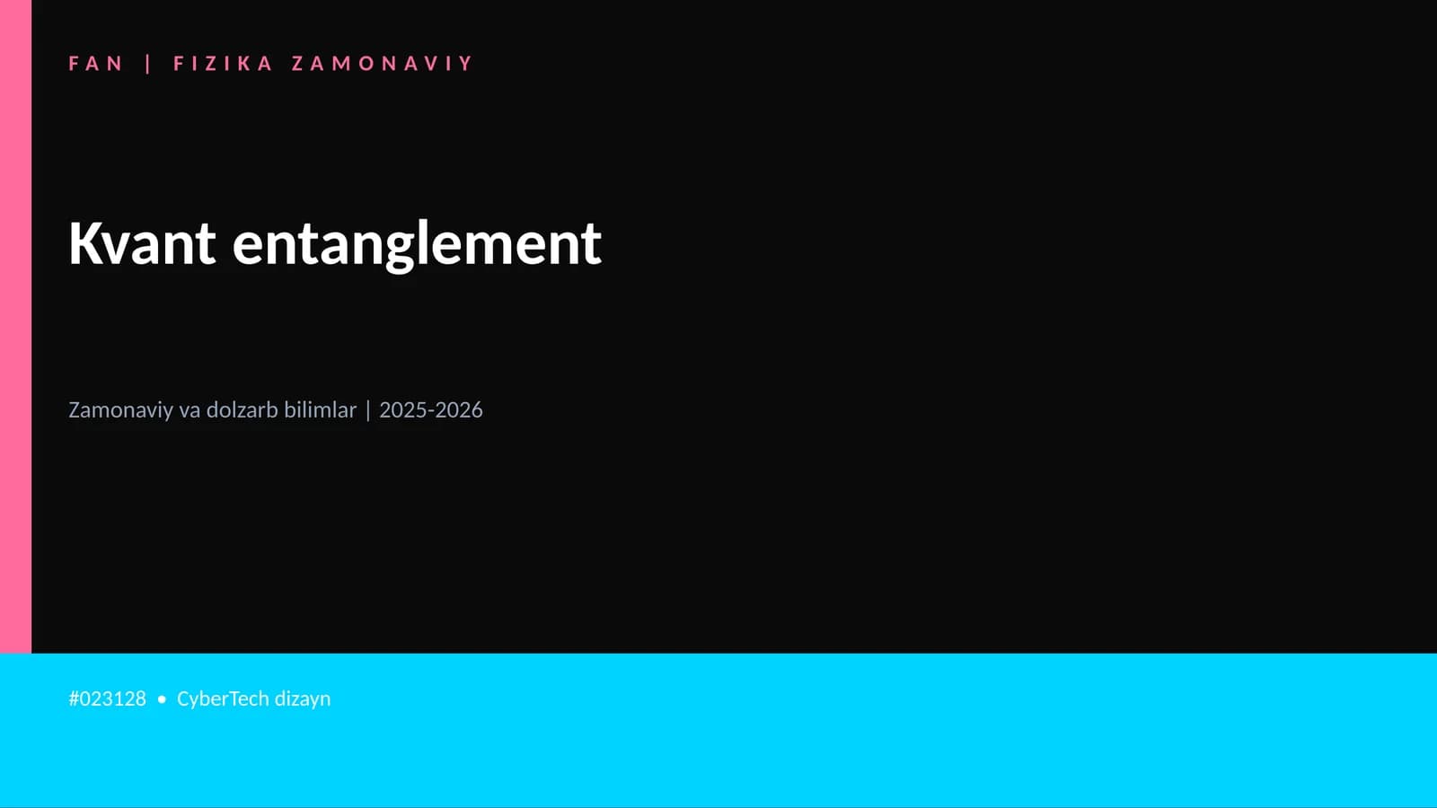 Kvant entanglement