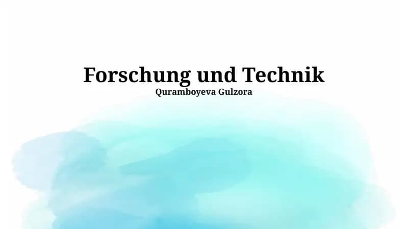Forschung und Technik