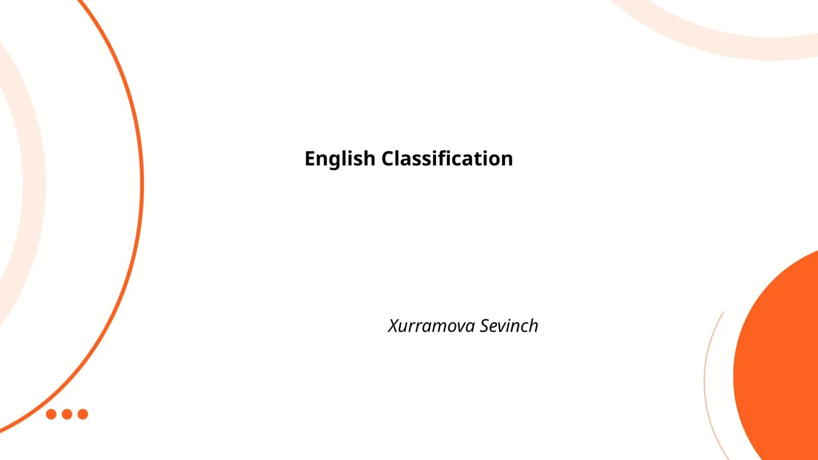 English Classification