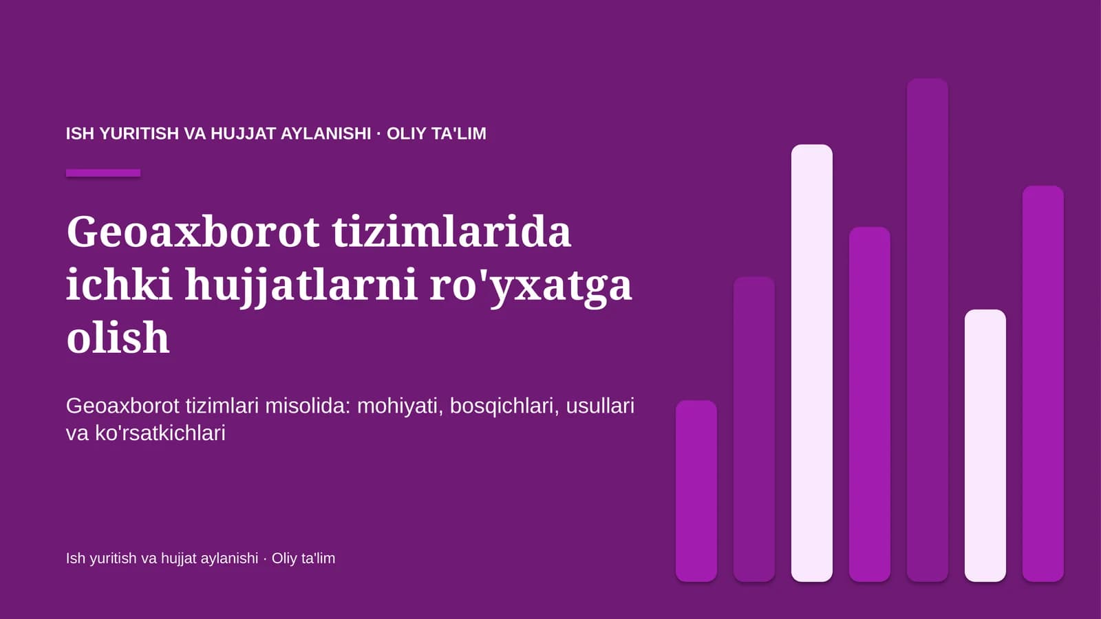 geoaxborot tizimlarida ichki hujjatlarni ro'yxatga olish 8005