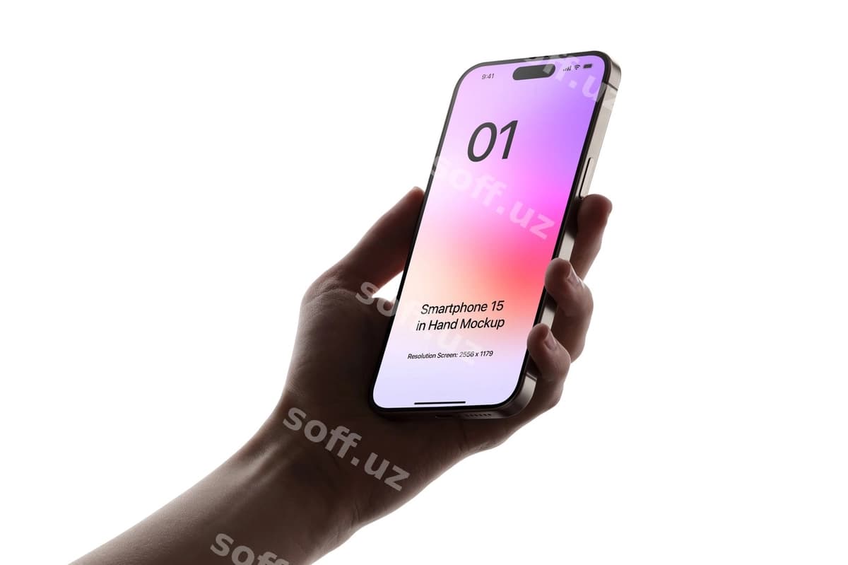 Smartfonning qo'l modeli | Smart phone hand mockup
