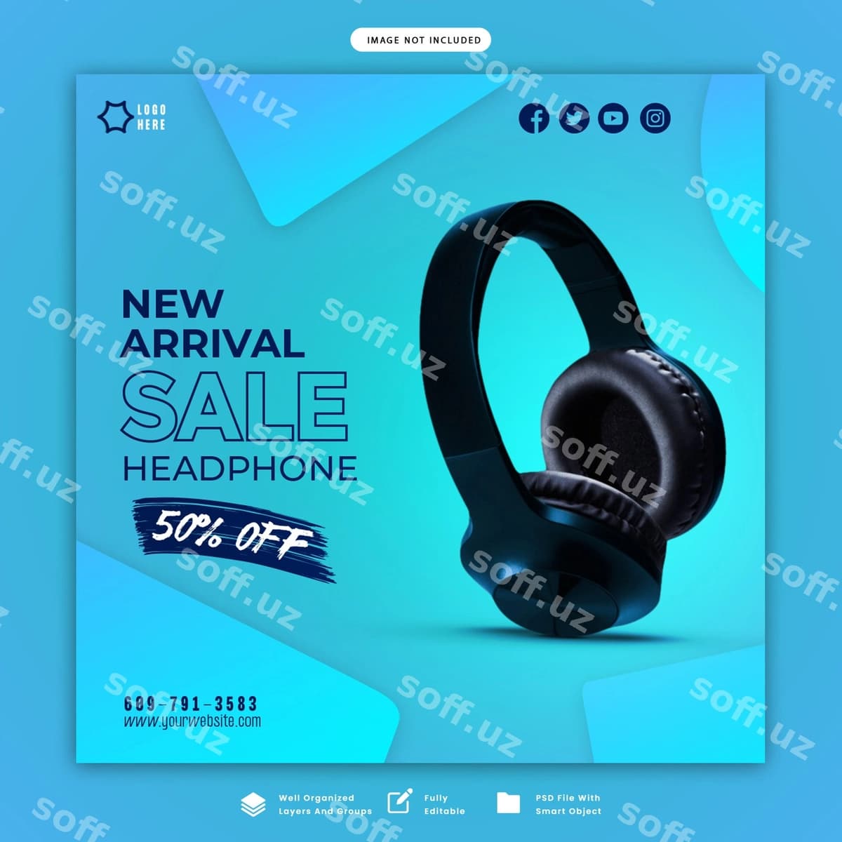 Ijtimoiy tarmoqlarda quloqchin sotuv posti | Social media heaphone sale post