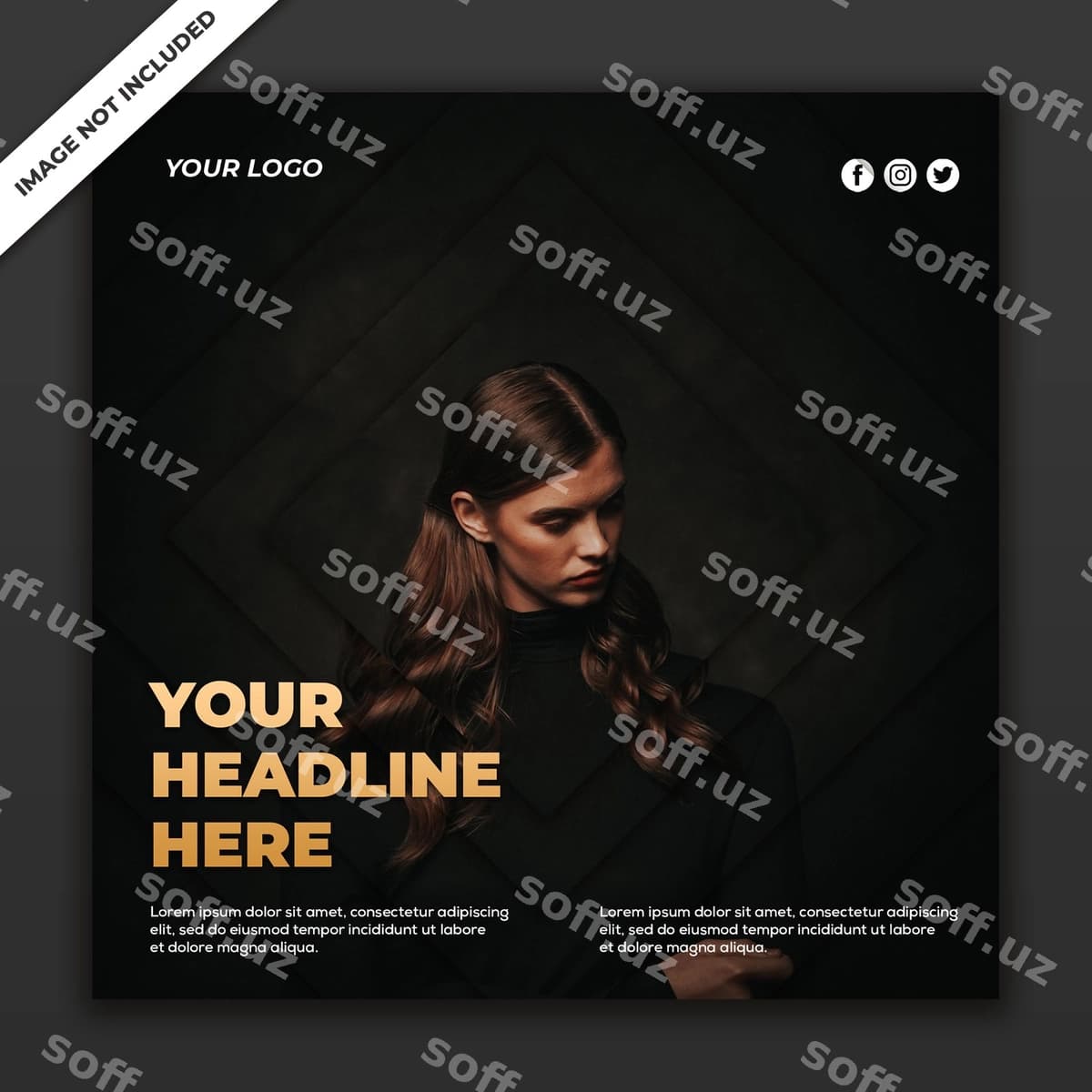 Ijtimoiy tarmoq posti moda shabloni | Social media post fashion template