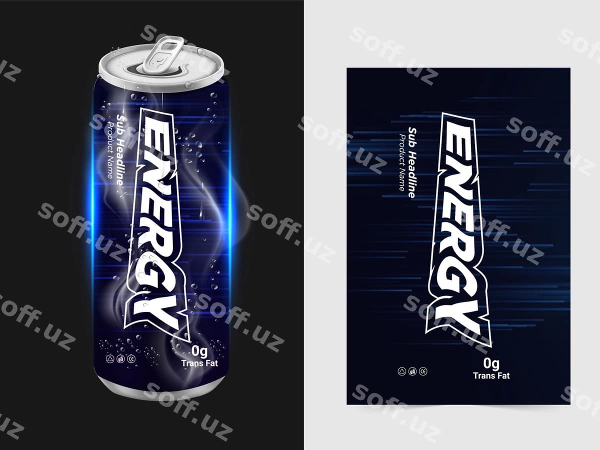 Soda banka brendlash laboratoriyasi dizayni | Soda can branding lab design