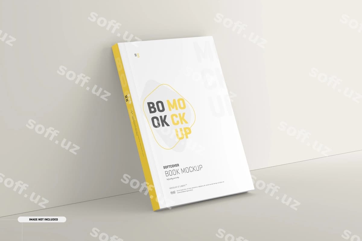 Mockup yangi muqaddiy qo‘shiq nusxasi | Softcover book cover mockup