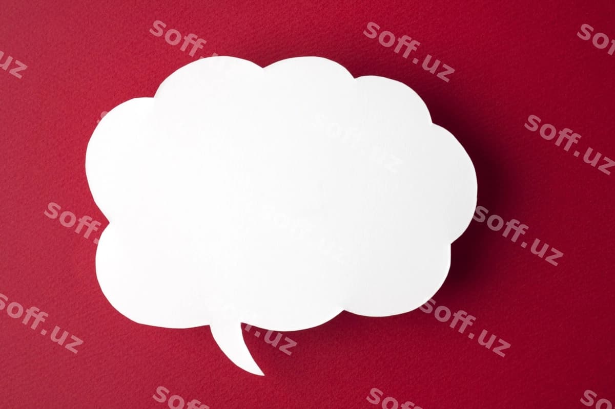Gap so'zi qizil rangda | Speech bubble red
