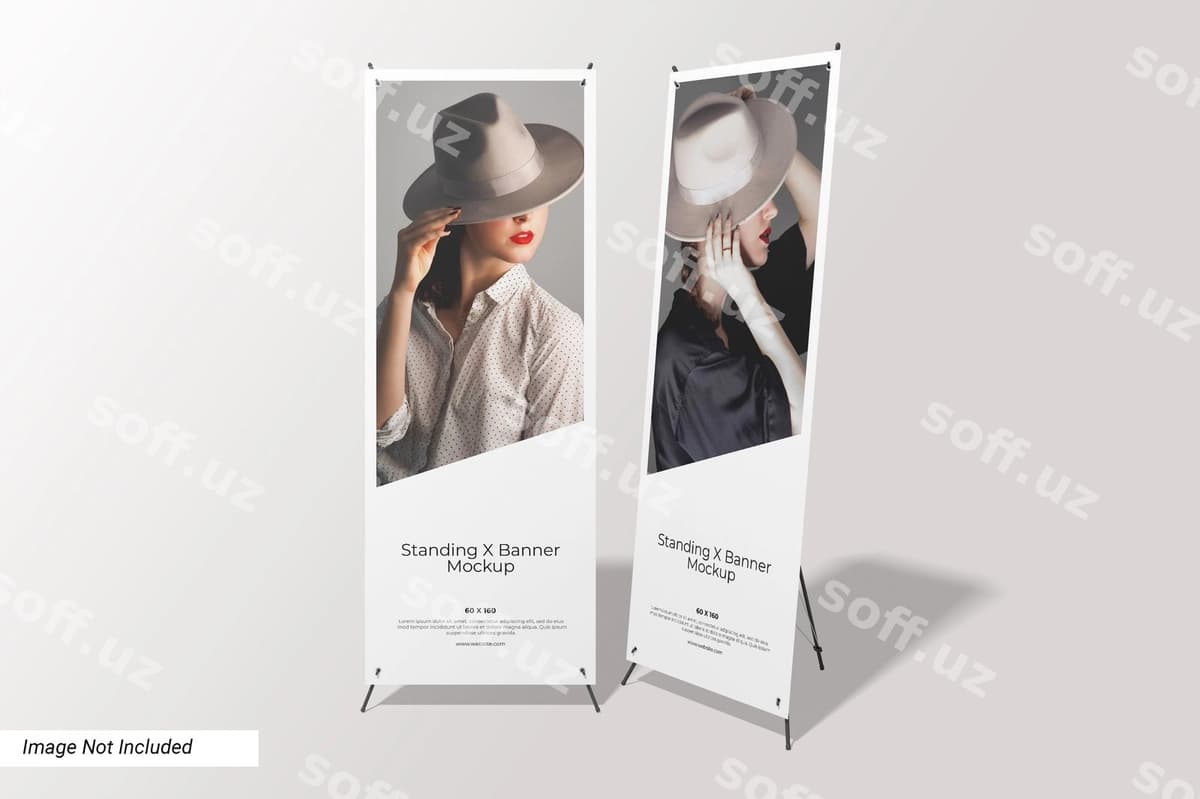 Standing x banner mockup | Standing x banner mockup