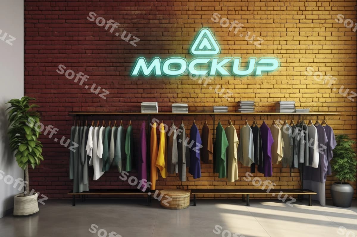 Do'kon ichki ko'rinishi prototipi dizayni | Store interior mockup design