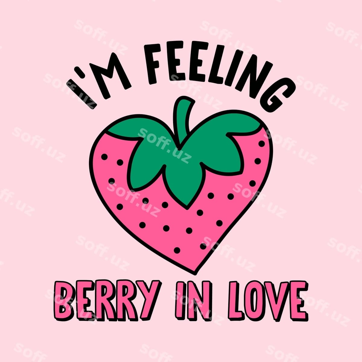 Qurdiu meva barbariska sevgi gulbishik vektor | Strawberry fruit berry love funny vector