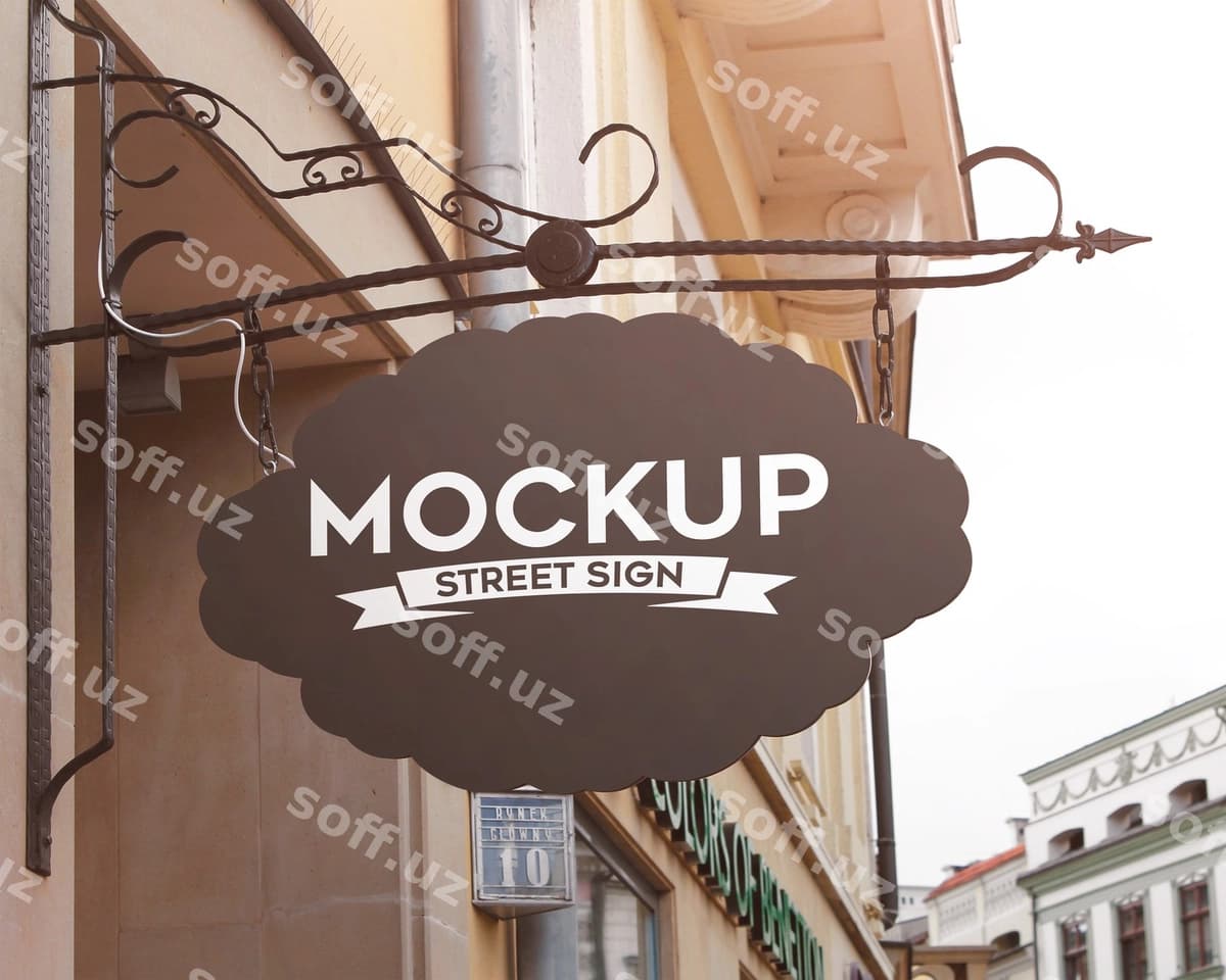 Ko'cha belgisi namunasi | Street sign mockup
