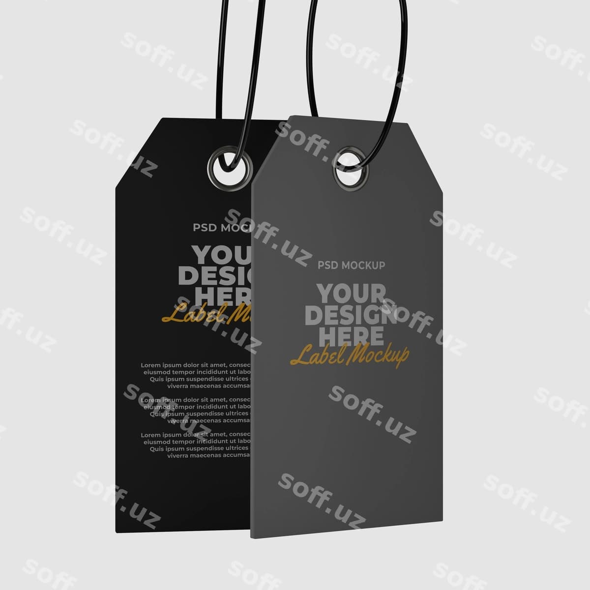 Futbolka etiket mockup | T shirt label mockup