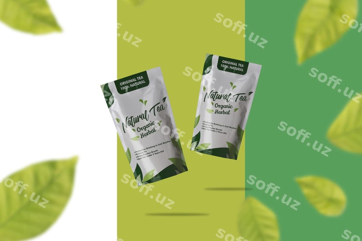 Choy qadoqlash dizayn modeli | Tea packaging design mockup