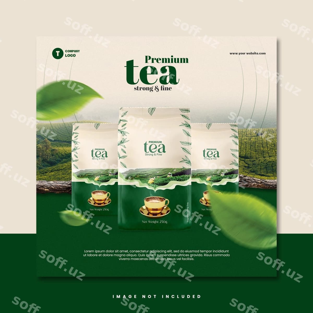 Choy ijtimoiy media tahrir qilish mumkin psd | Tea social media editable psd