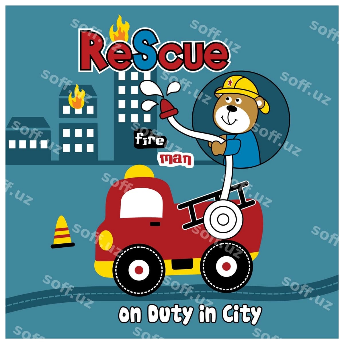 Mishka yong'inni qutqarish gulbishik multfil'm | Teddy bear fire rescue funny cartoon