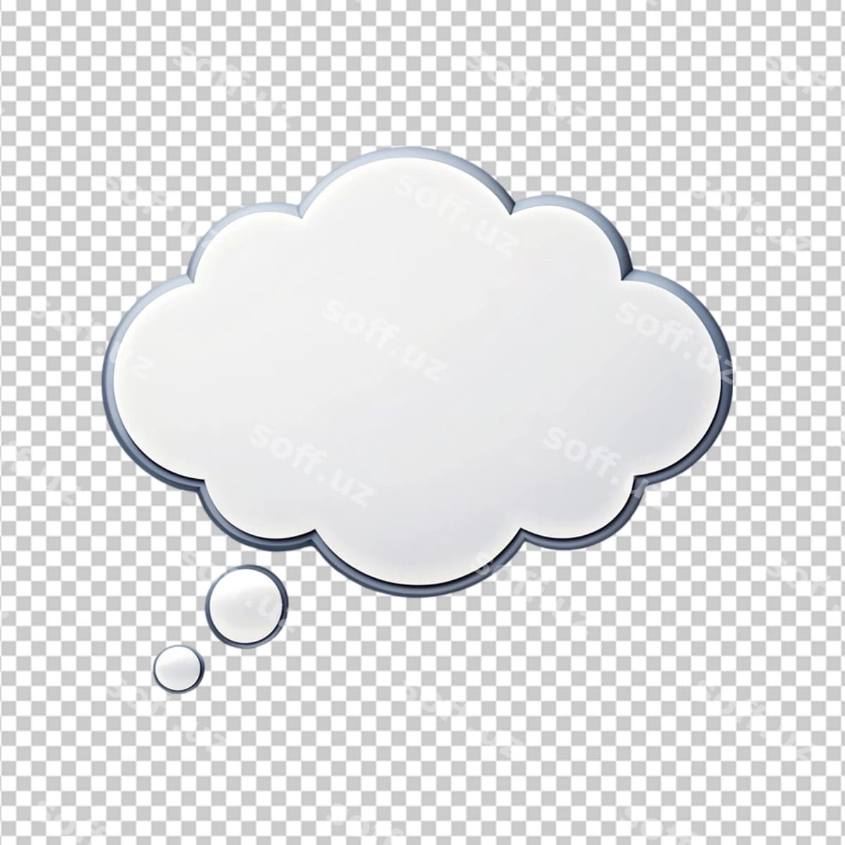 Fikr balonasi shaffof orqa fonda | Thought bubble transparent background