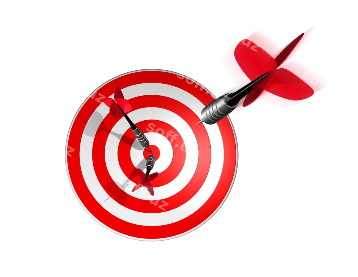 Uch dart o'ng maksat markaziga | Three darts right target center