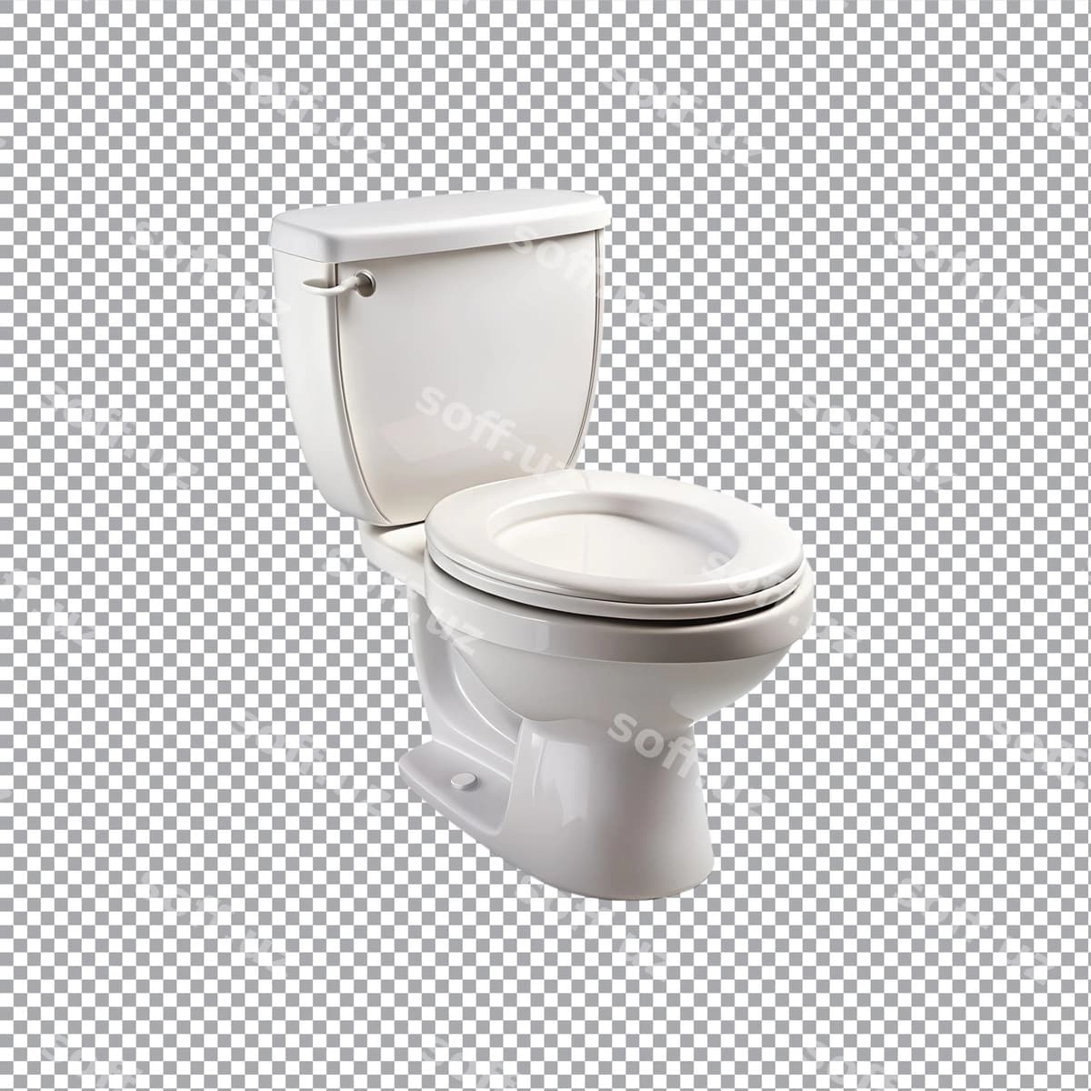 Tualet ajraltirilgan shaffof orqa fonda | Toilet isolated transparent background