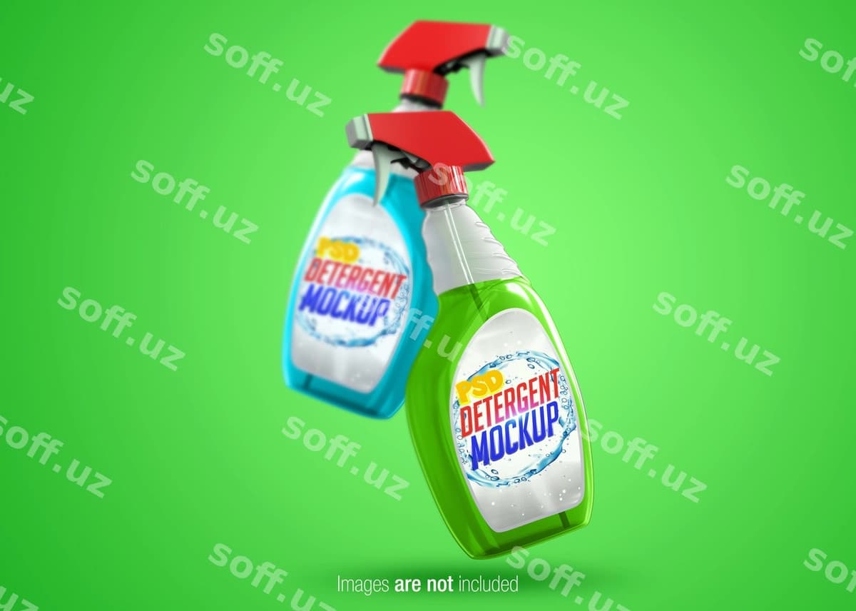 Shaffof purkagichning psd maketini | Transparent spray psd mock up