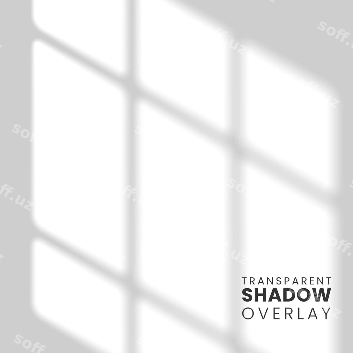 Shaffof deraza soyasining qoplamasi | Transparent window shadow overlay