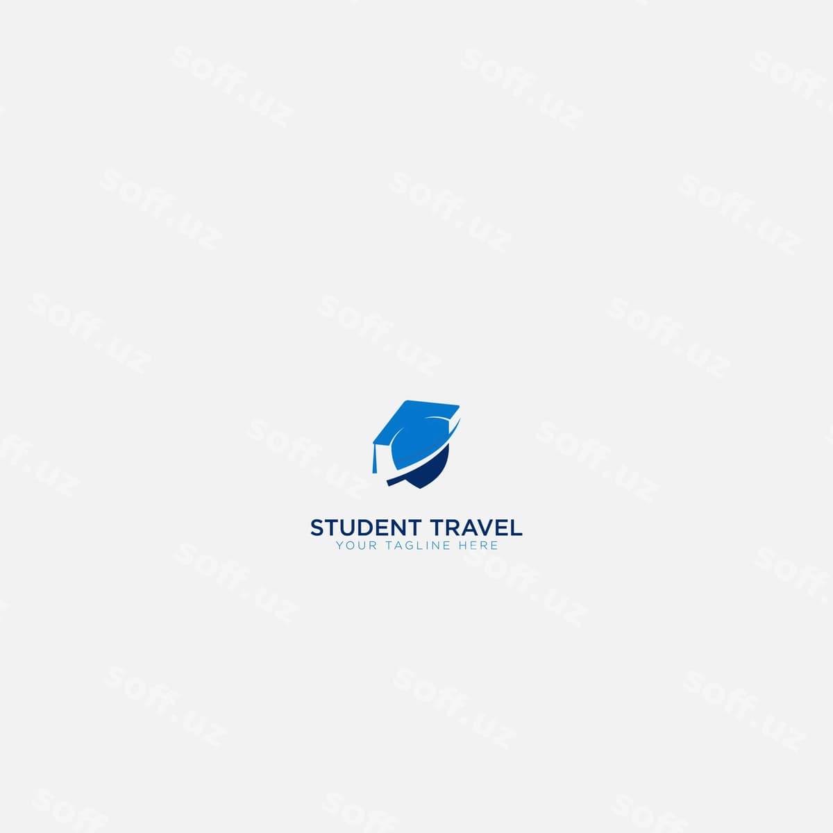 Sayohat akademiyasi talabasi logotipi dizayni zamonaviy | Travel academy student logo design modern