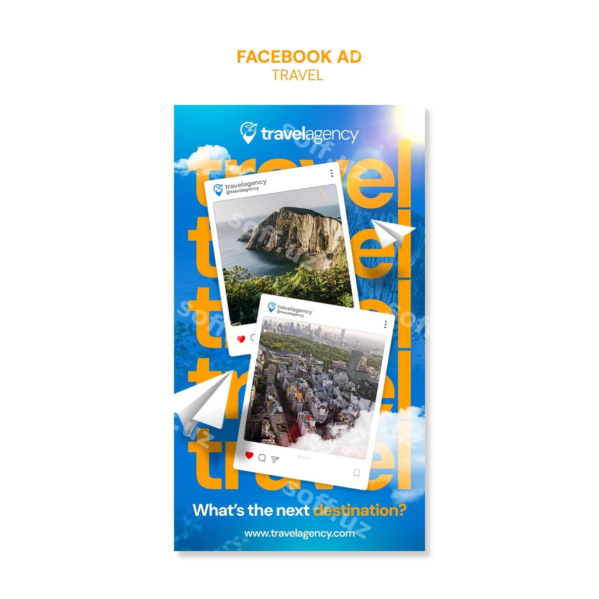 Sayohat shabloni dizayni | Travel template design