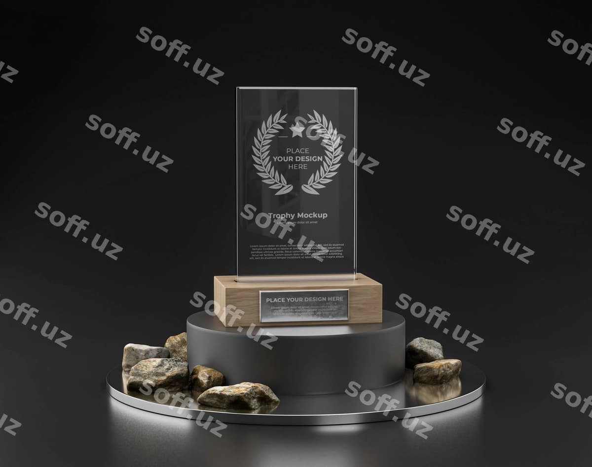 Trofeya mockup dizayni | Trophy mockup design