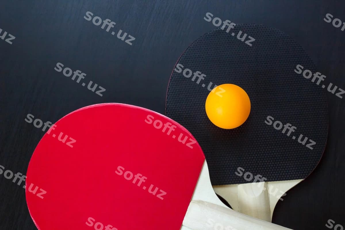 Ikki stol tenisi ping pong raketkalar to'p | Two table tennis ping pong rackets ball