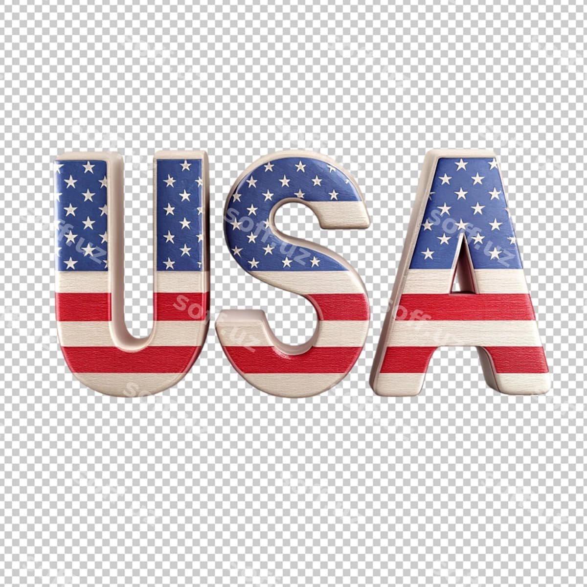 Foydalaning bayroq matn shaffof orqa fonda | Usa flag text transparent background