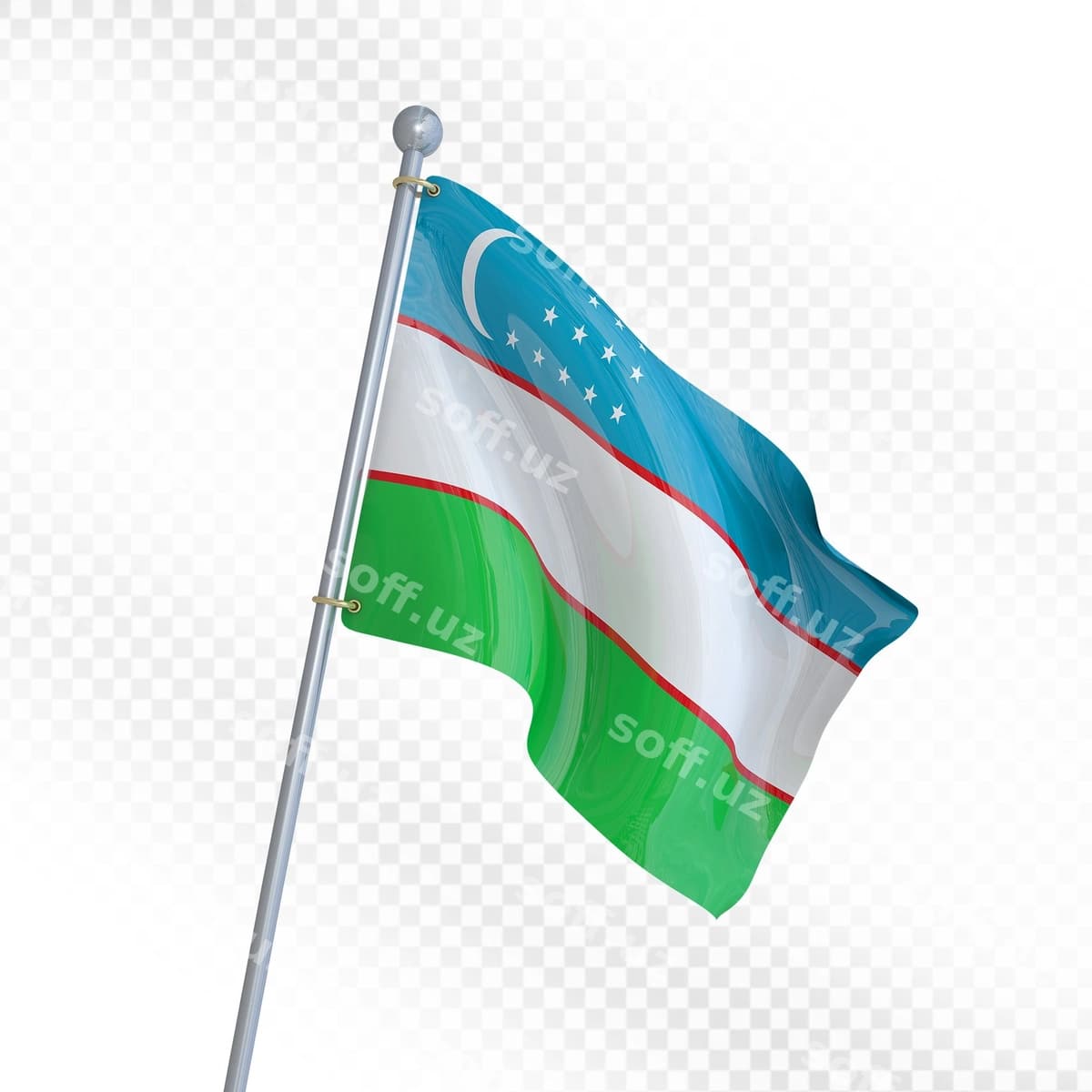 O‘zbekiston davlat bayrog‘i shamol hilpirayapti | Uzbekistan national flag waving wind