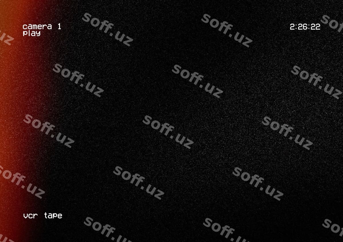 Vcr qora overlay, noice num3 yo'q | Vcr black overlay with noice num3