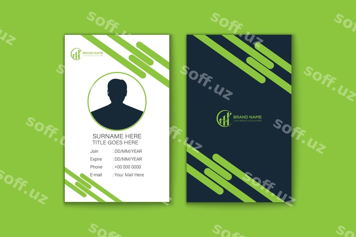Vertikal tashrif qog'ozi maketi | Vertical business card mockup