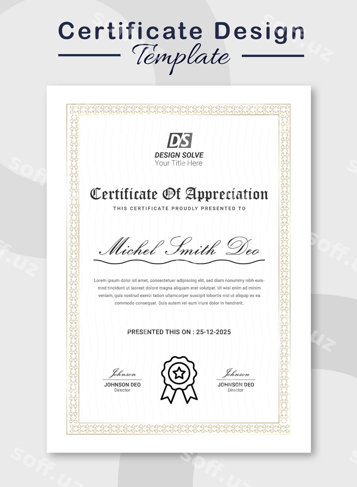 Vertikal sertifikat | Vertical certificate