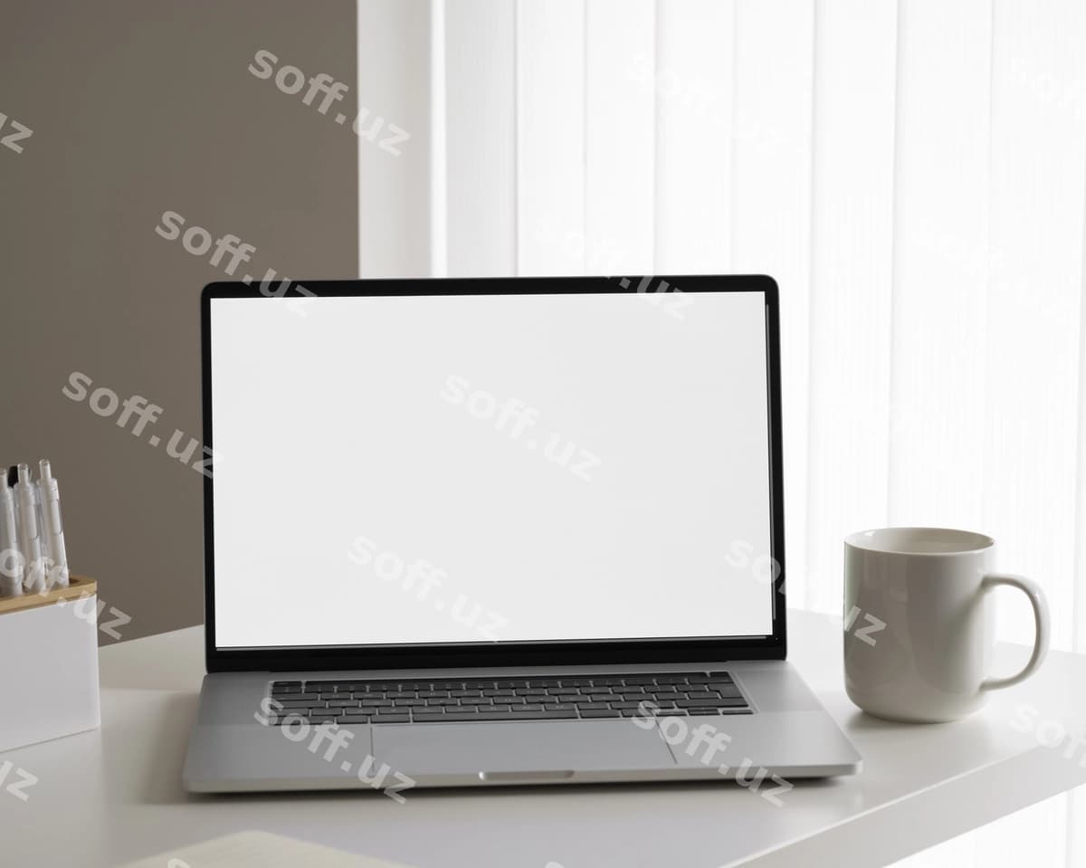 Video konferentsiya noutbuk maketi | Video conference laptop mockup