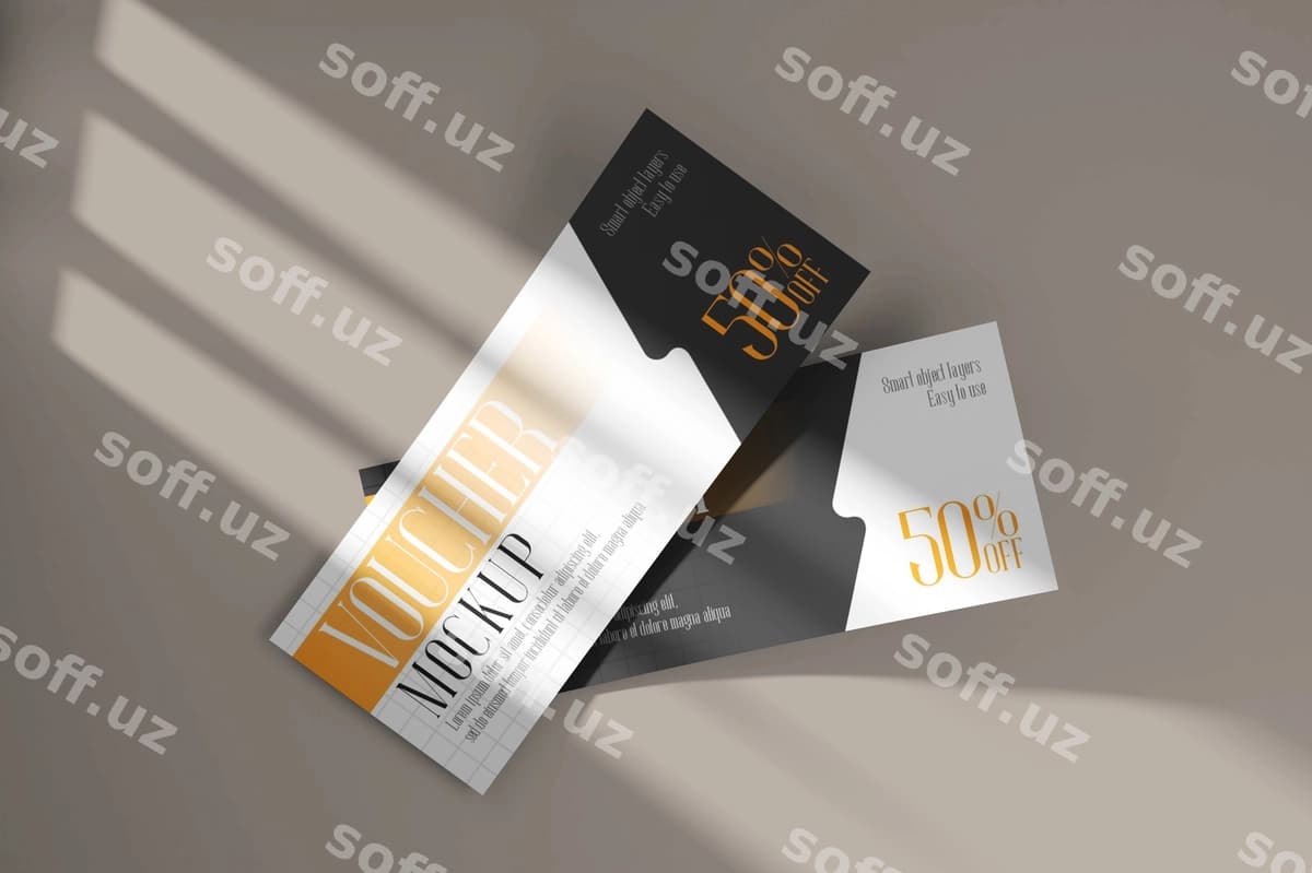 Voucher namunasi | Voucher mockup