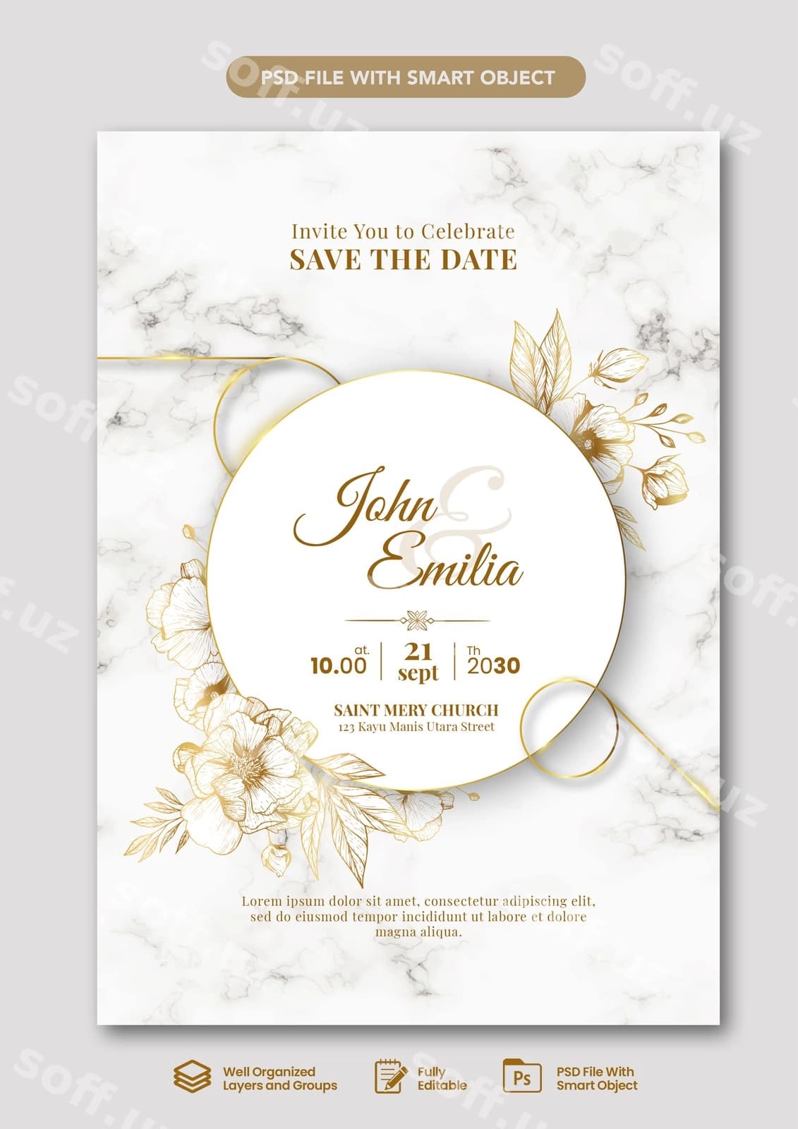 Turmа bayrami plakati shabloni | Wedding celebration poster template