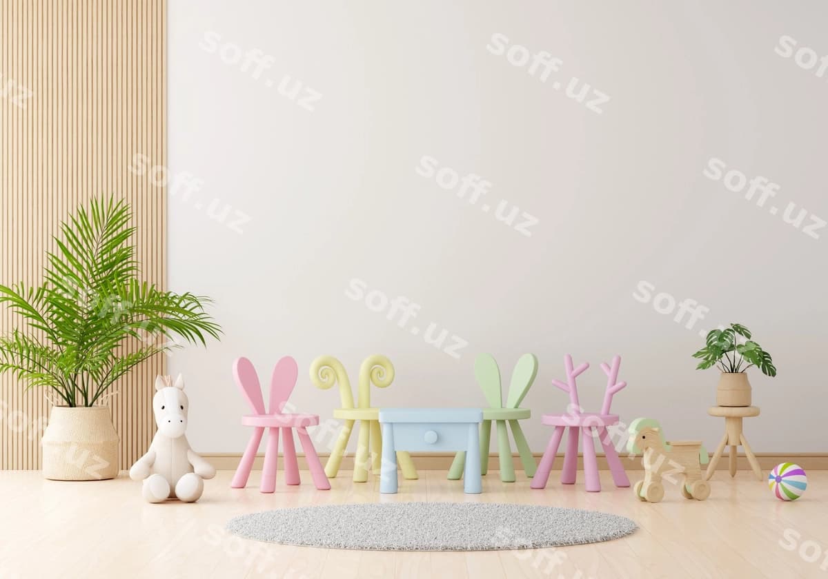 Oq bola otish joyi bo'sh joy bilan | White child living room with free space