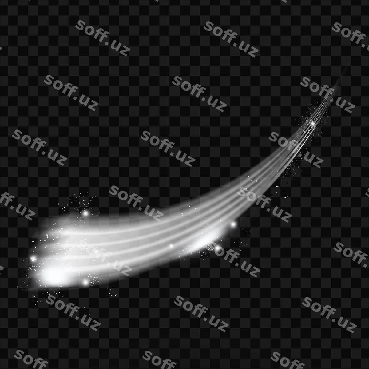 Oq yorqin shinir chiziqlar effekti | White glowing shiny lines effect