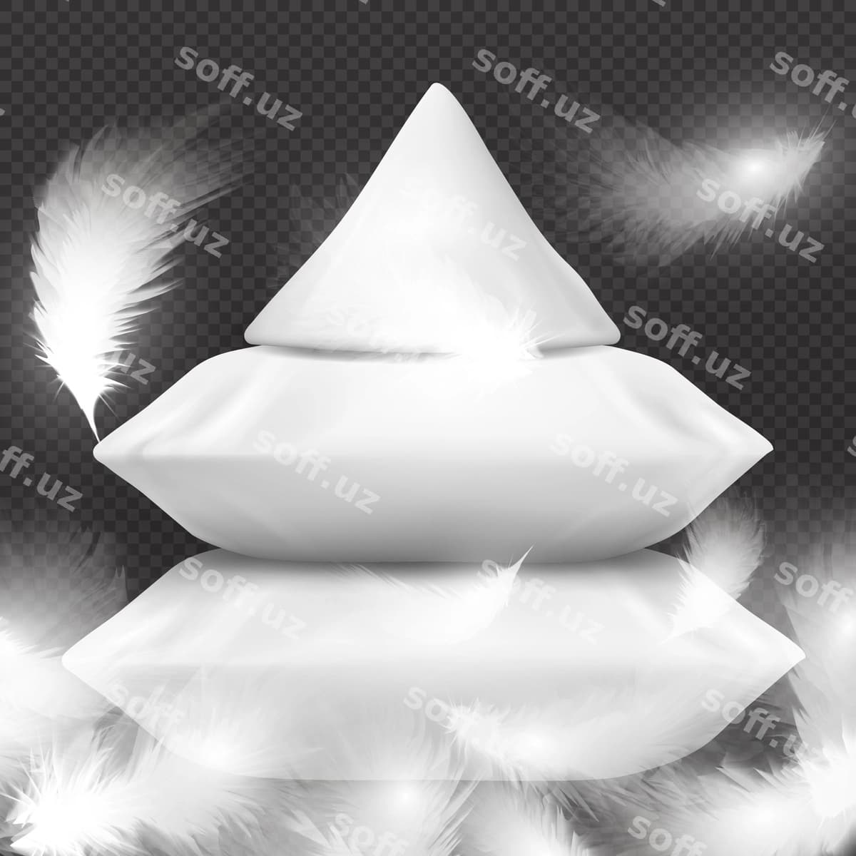 Oq haqiqiy pillows volti tutuq | White realistic pillows flying feathers