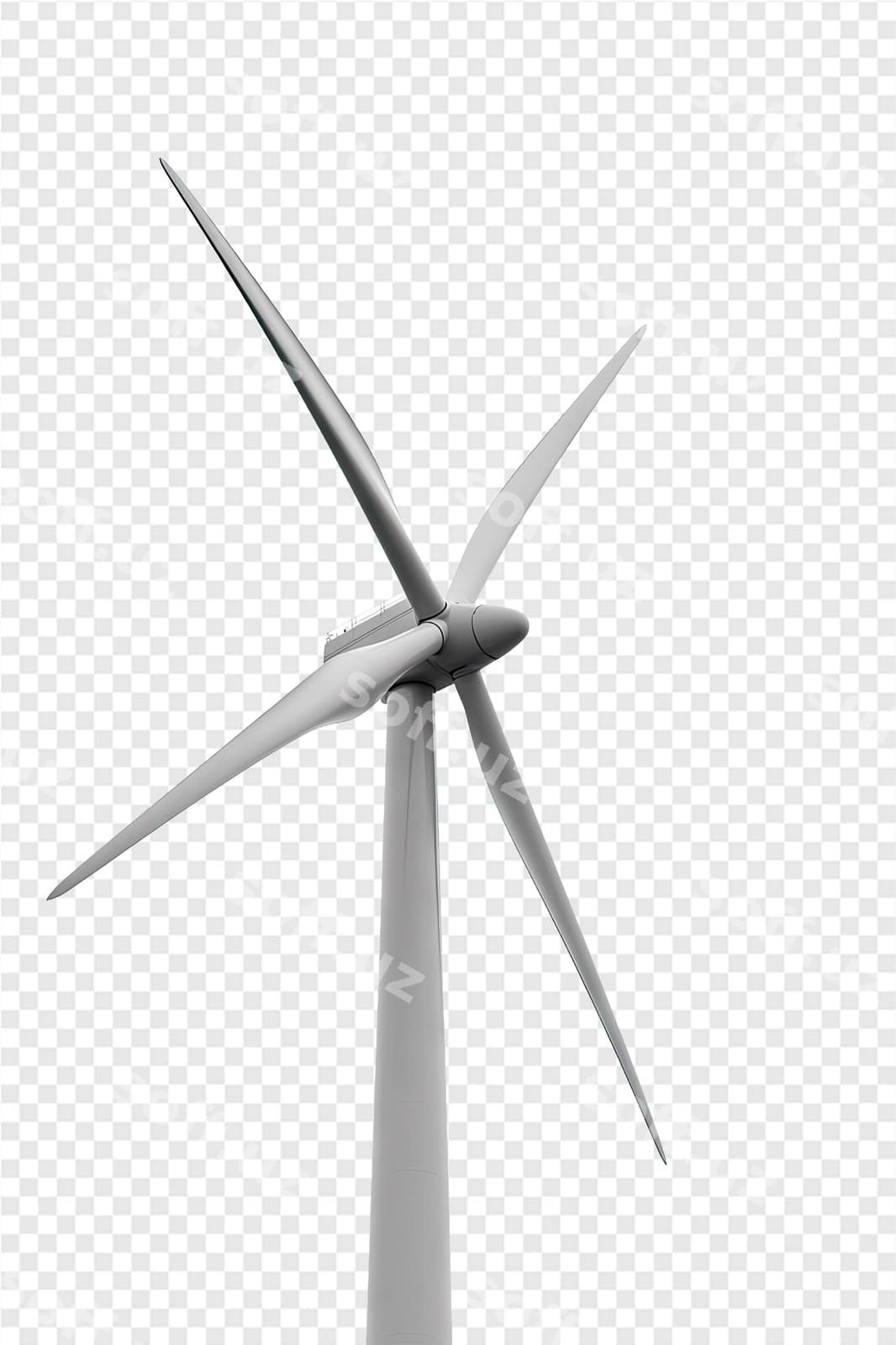 Shamol turbinasi oq orqa fon | Wind turbine white background