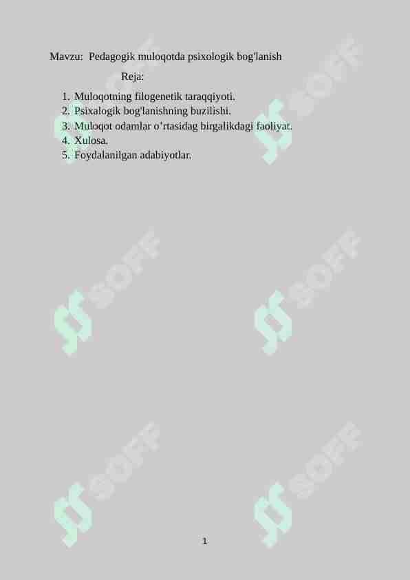 Pedagogik muloqotda psixologik bog'lanish