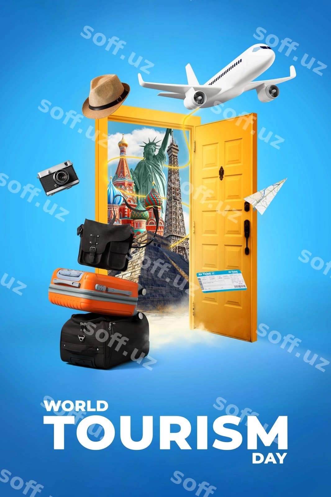 Dunyo turizm kuni collage | World tourism day collage