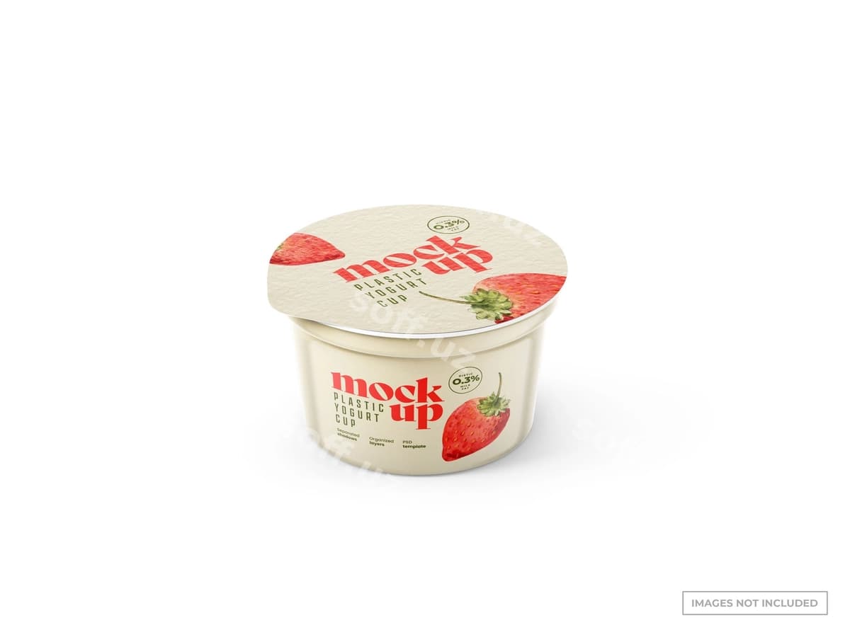 Yogurtni koptokchasining mockup'ı | Yogurt cup mockup