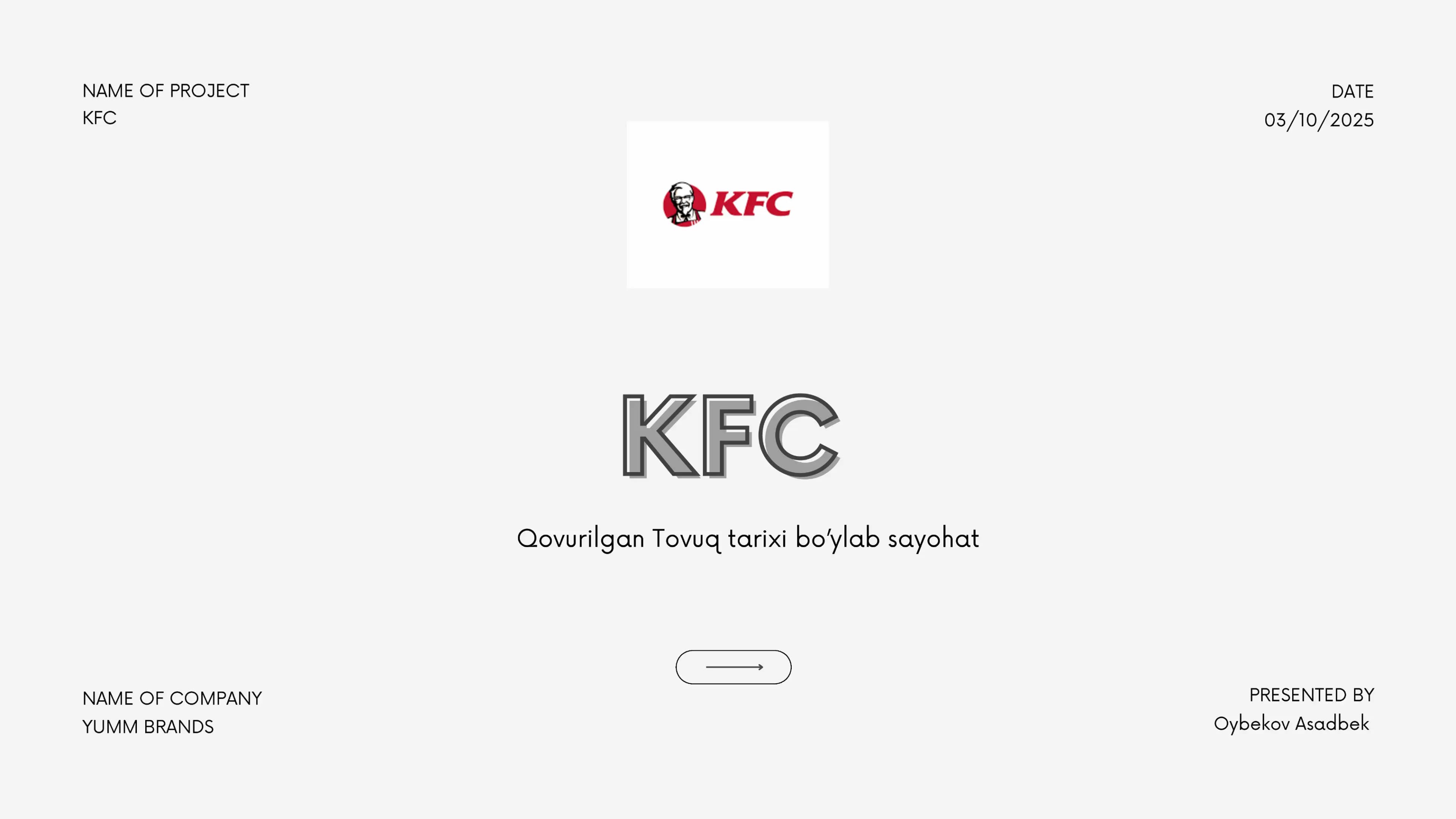 marketing fanidan kfc yaratilishi va marketing strategiyasi