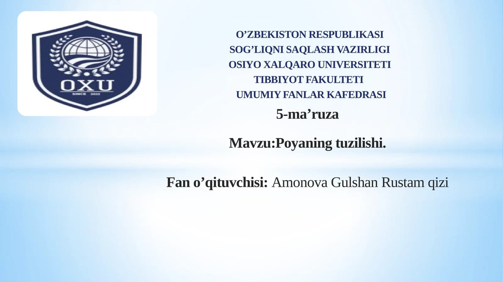 Poyaning tuzilishi