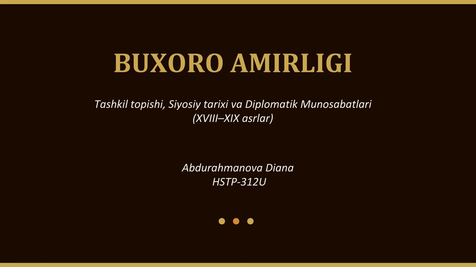 buxoro amirligi