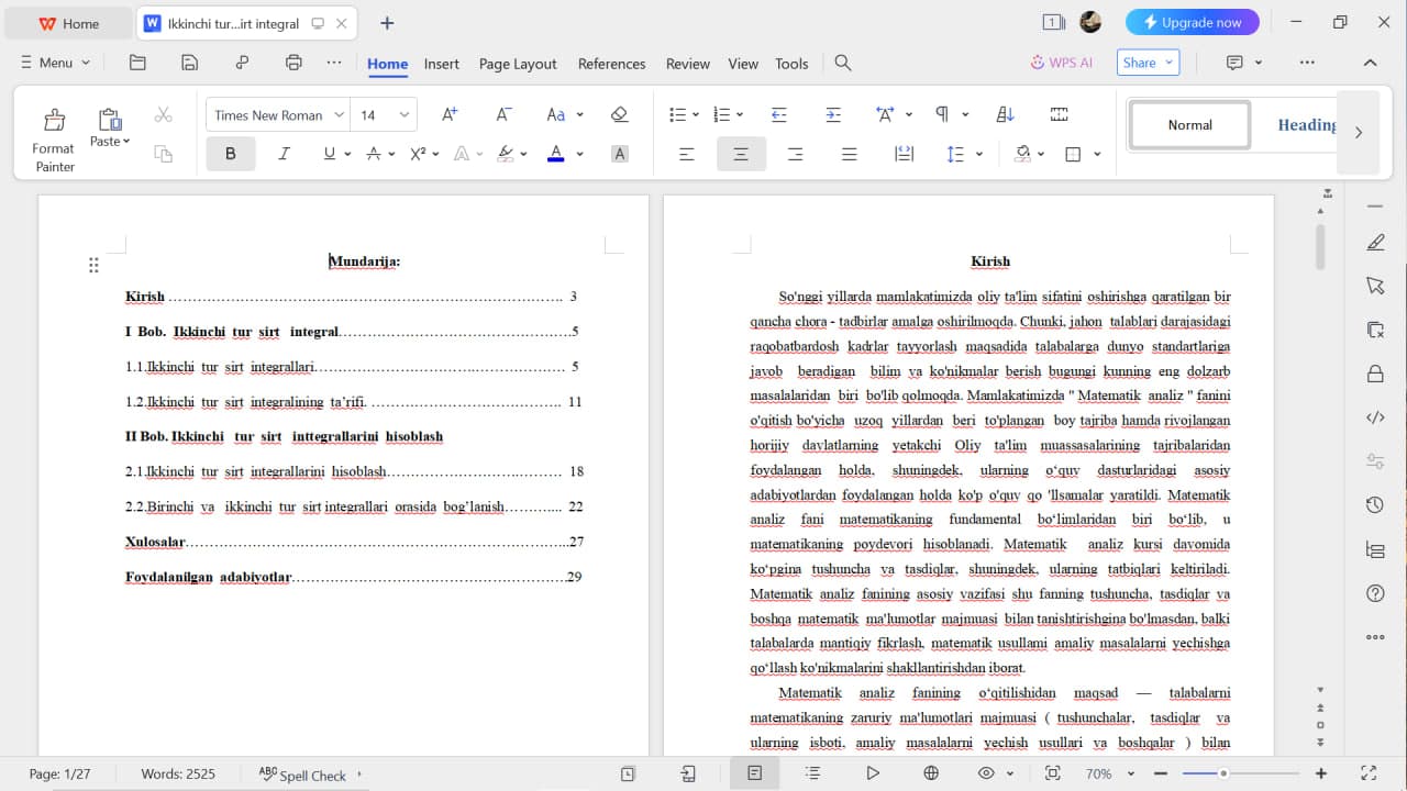 Ikkinchi tur sirt integral